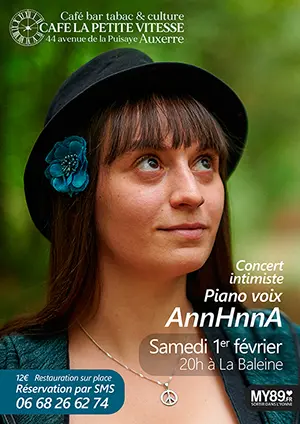 Concert intimiste piano voix avec AnnHnnA