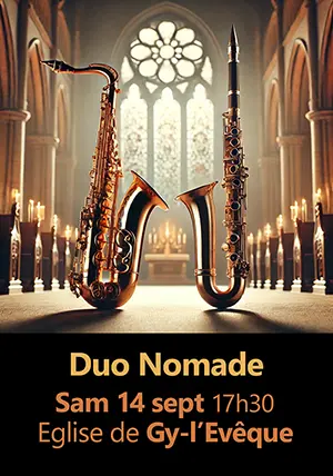 Concert du duo Nomade avec Mathilde Salvi (saxophone soprano) et Silvestre Courtois (clarinette basse) / Répertoire classique et moderne (de J.S. Bach au Jazz)