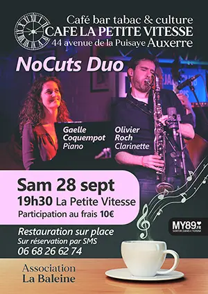 Concert avec NoCuts Duo : Gaelle Coquempot (piano) et Olivier Roch (clarinette)