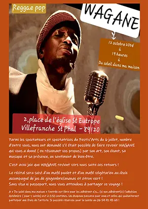 Concert avec Wagane (reggae pop)