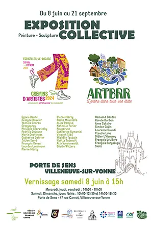 Exposition collective Chemins dartistes 2024 / ARTBRR (Peinture - Sculpture)
