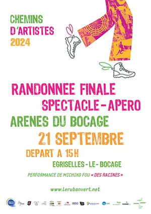 Chemins dartistes 2024 : Randonne finale / Spectacle - Apro / Performance de Michiko Fou 