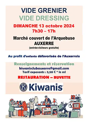 Vide grenier - vide dressing du Kiwanis d'Auxerre