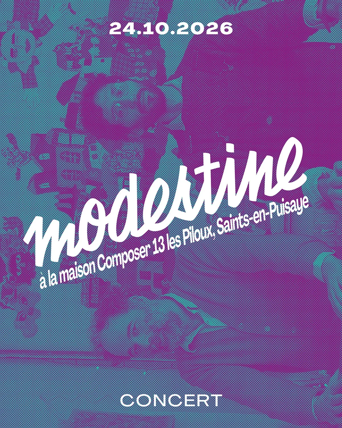 Modestine (concert) – Saints-en-Puisaye (La maison Composer) (affiche de l’événement)