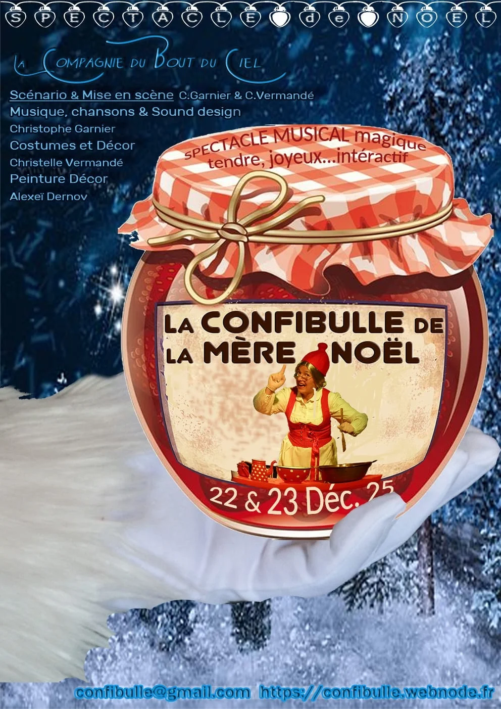 LA CONFIBULLE DE LA MERE NOEL / Spectacle Musical / dès 3 ans – Auxerre (péniche théâtre La scène des quais) (affiche de l’événement)