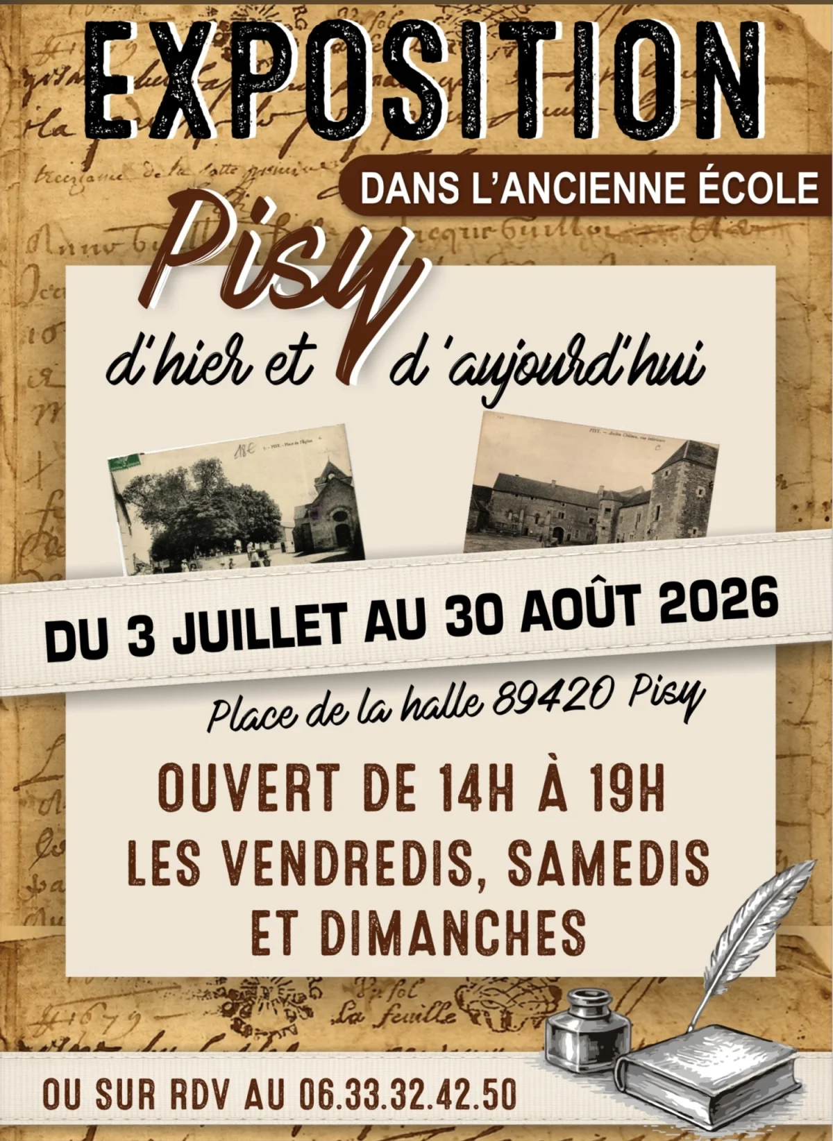 Pisy d’Hier et d’Aujourd’hui – Pisy (Ancienne école) (affiche de l’événement)