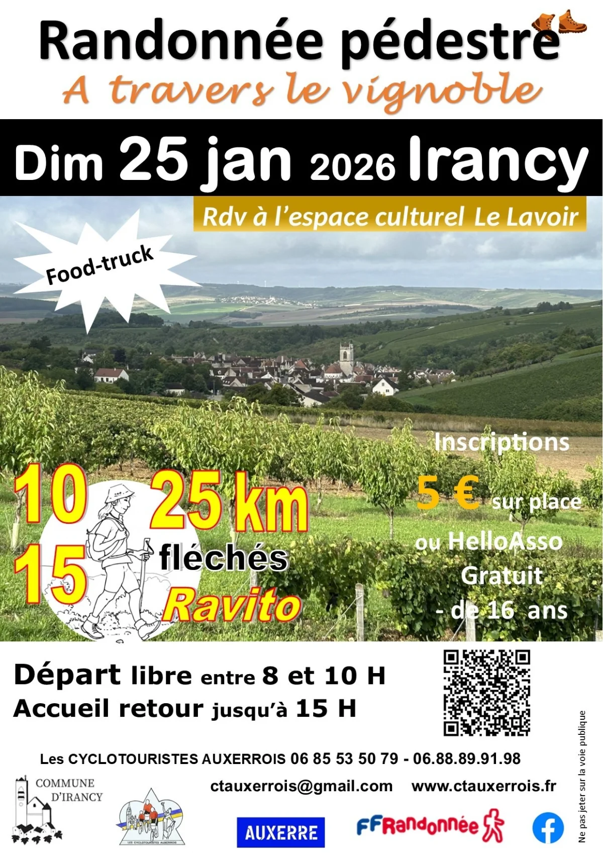 Randonnée pédestre "A travers le vignoble" à Irancy – Irancy (Espace culturel Le lavoir) (affiche de l’événement)