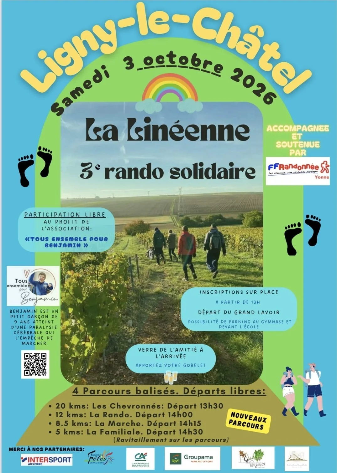 Randonnée solidaire – Ligny le Châtel (Grand Lavoir) (affiche de l’événement)