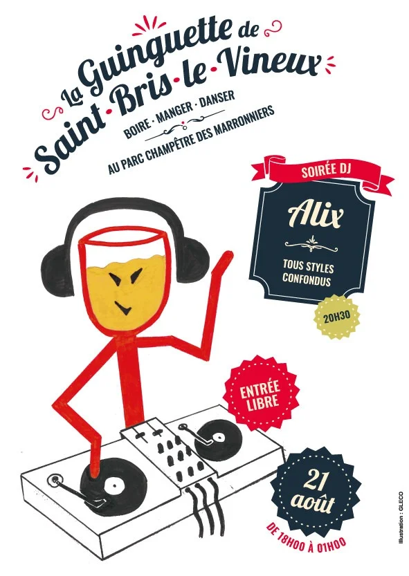 Soirée DJ : Alix – Saint-Bris-le-Vineux (La Guinguette - Parc Champêtre des Marronniers) (affiche de l’événement)