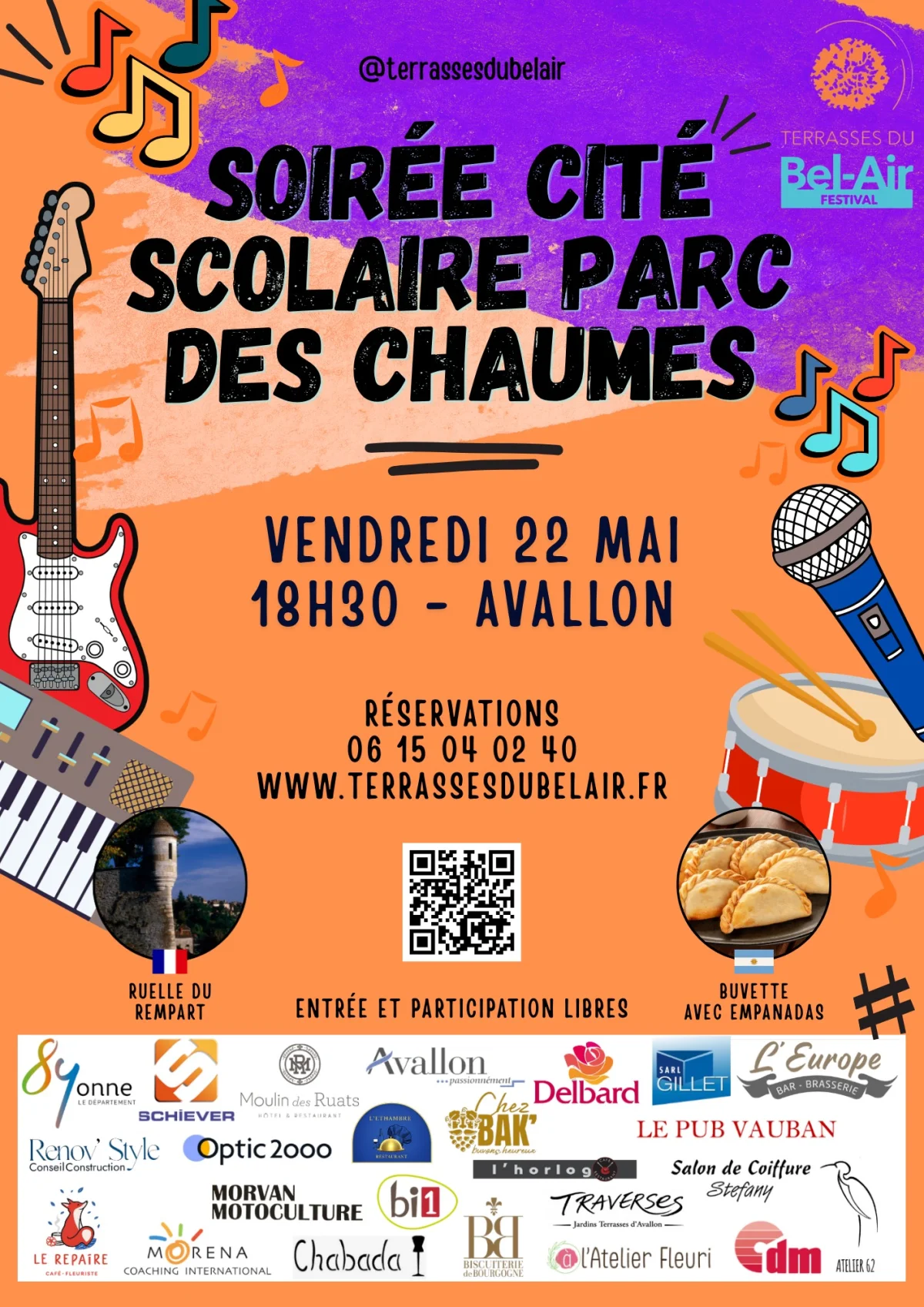 Soirée Cité Scolaire du Parc des Chaumes dans le cadre du Festival Terrasses du Bel-Air – Avallon (Terrasses du Bel-Air) (affiche de l’événement)