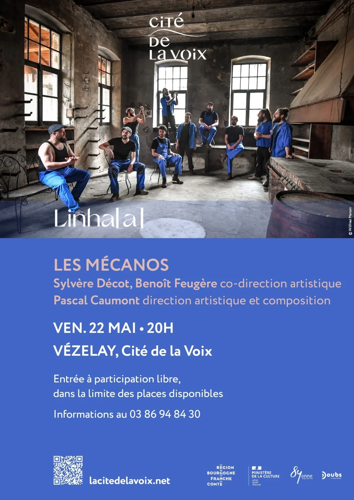 Sortie de résidence - Linha[a] – Vézelay (La Cité de la Voix) (affiche de l’événement)