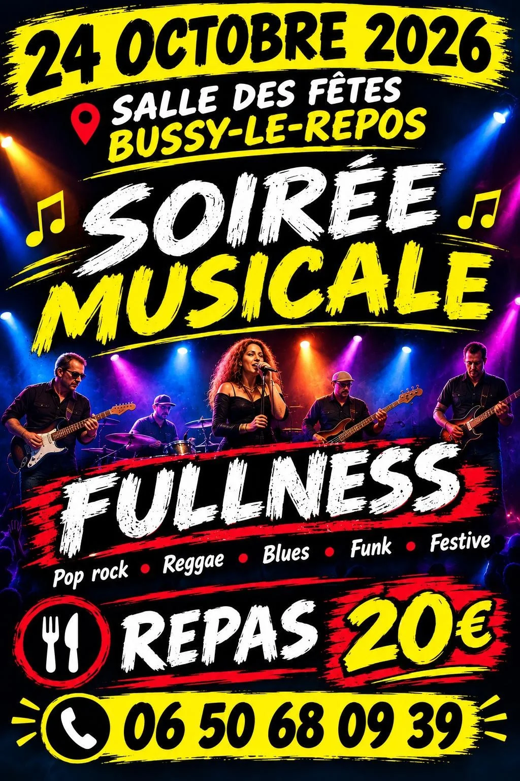 Tartiflette et concert – Bussy-le-Repos (Salle de fêtes) (affiche de l’événement)