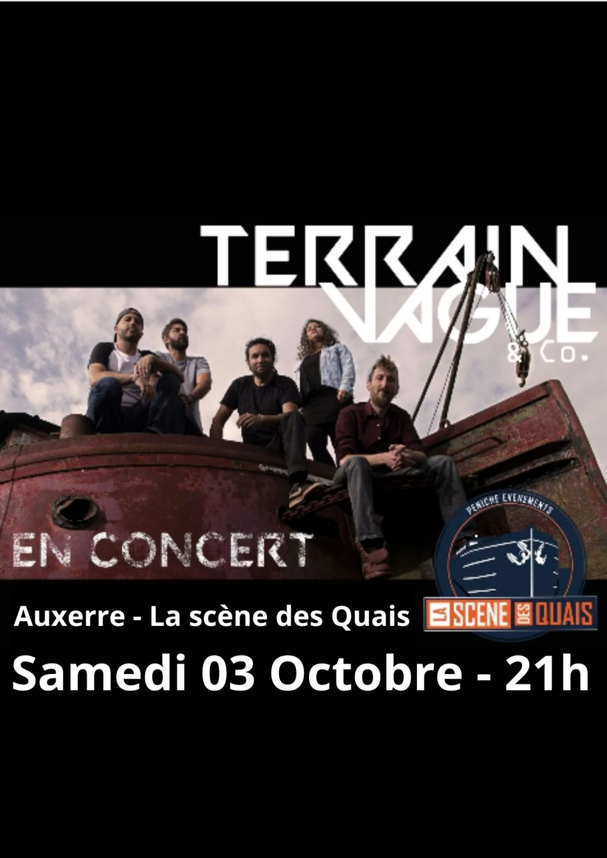 Terrain vague / Concert – Auxerre (théâtre La Scène des Quais) (affiche de l’événement)