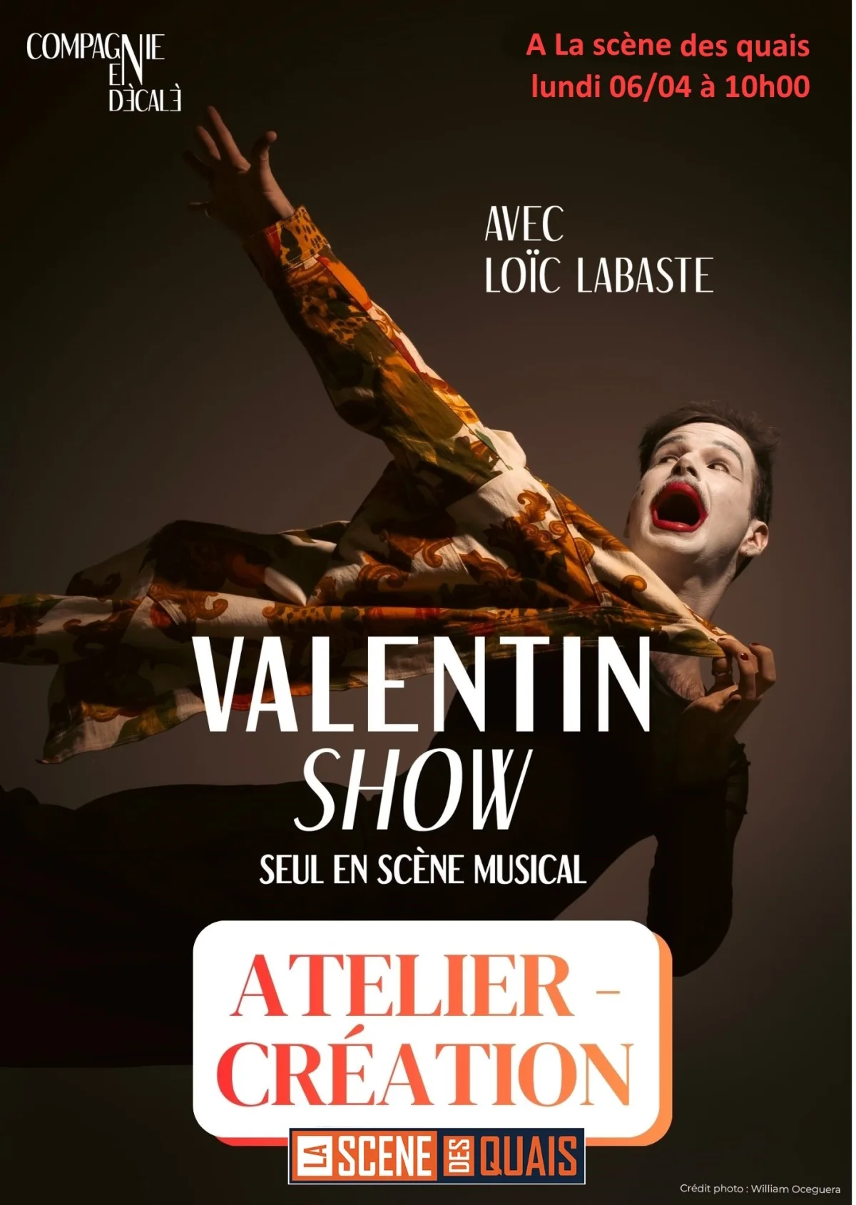 Valentin Show - Atelier création / Un moment de partage artistique et de convivialité avec les créateurs du Valentin Show – Auxerre (Théâtre La scène des quais) (affiche de l’événement)