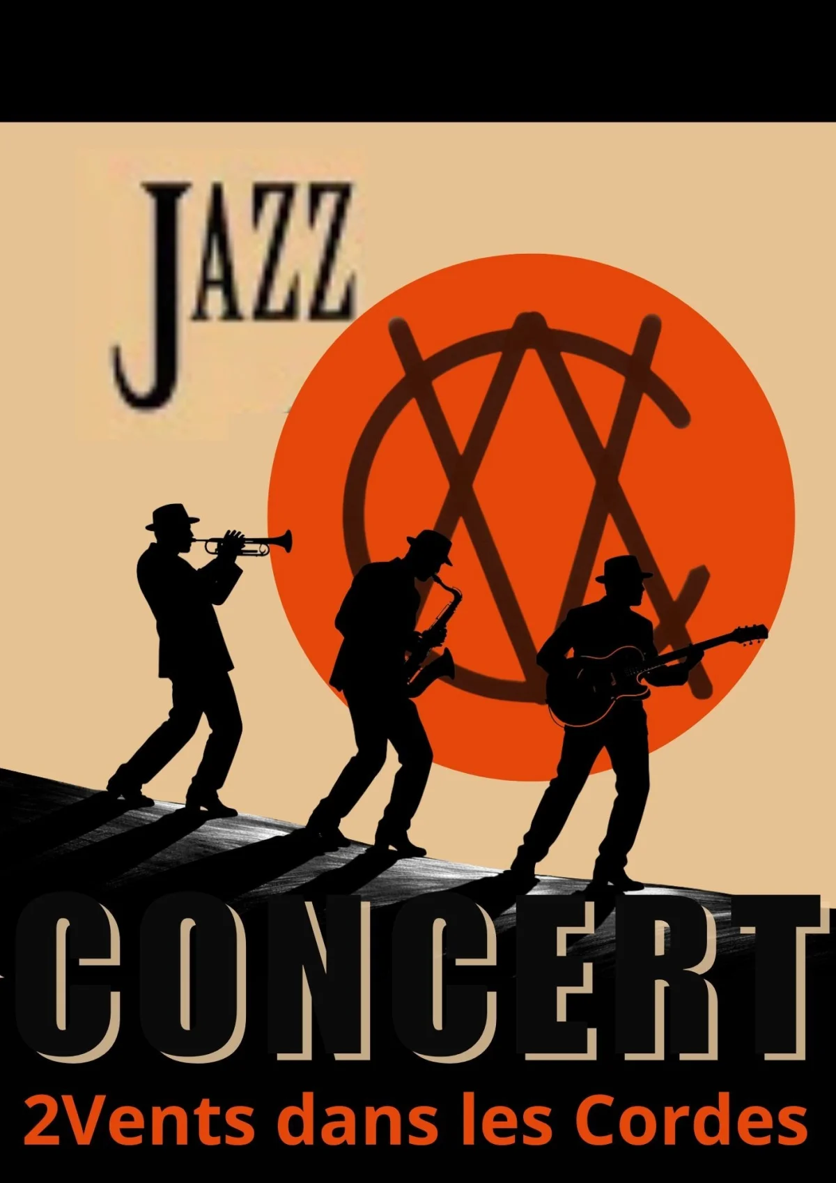 Deux vents dans les cordes / Concert trio jazz – Auxerre (Théâtre la scène des quais) (affiche de l’événement)