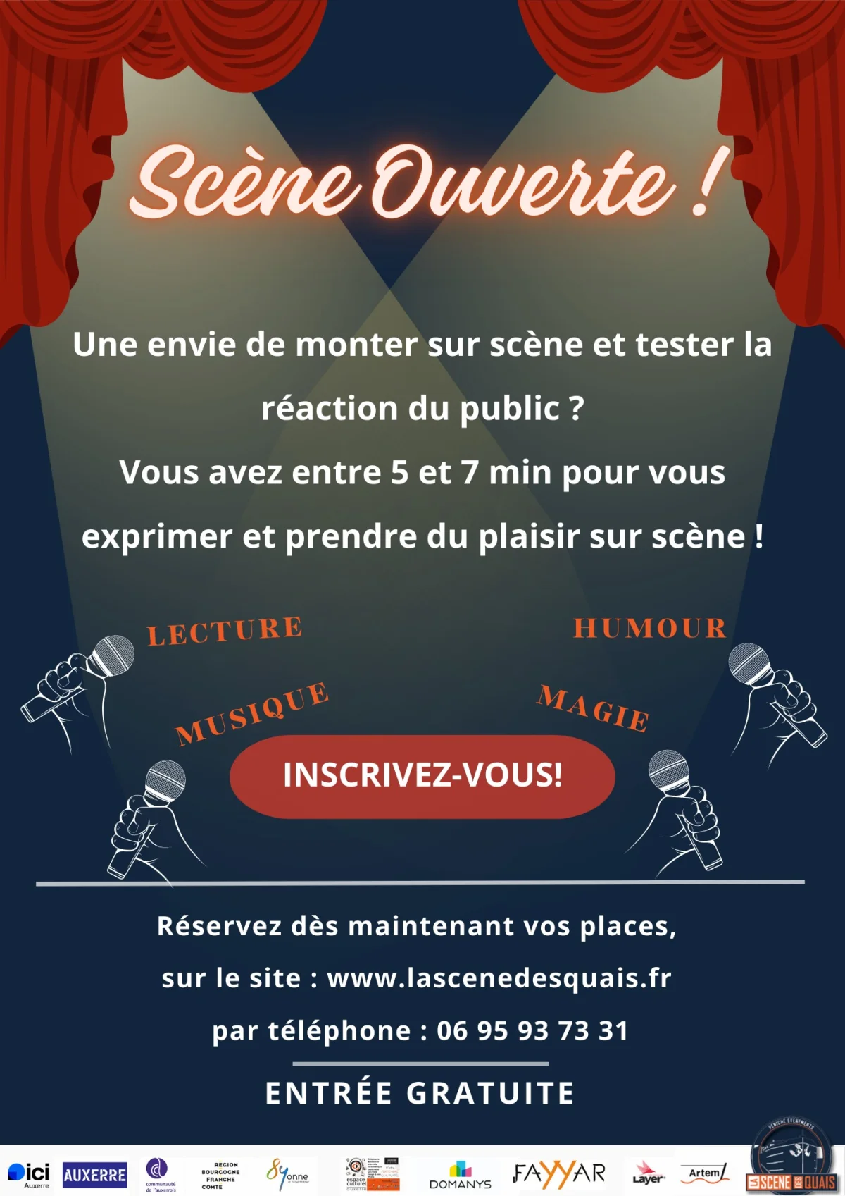 Scène ouverte – Auxerre (La Scène des Quais) (affiche de l’événement)
