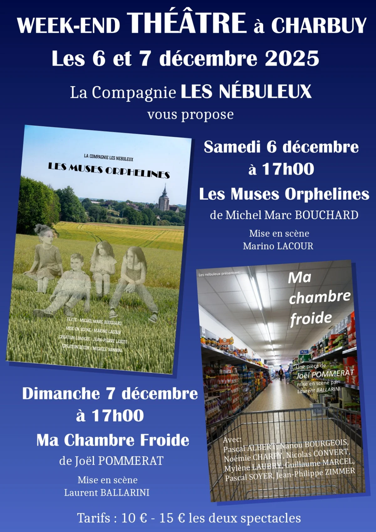 Théâtre : représentation de "Ma Chambre Froide" de Joël Pommerat par la Compagnie Les Nébuleux – Charbuy (Foyer communal) (affiche de l’événement)