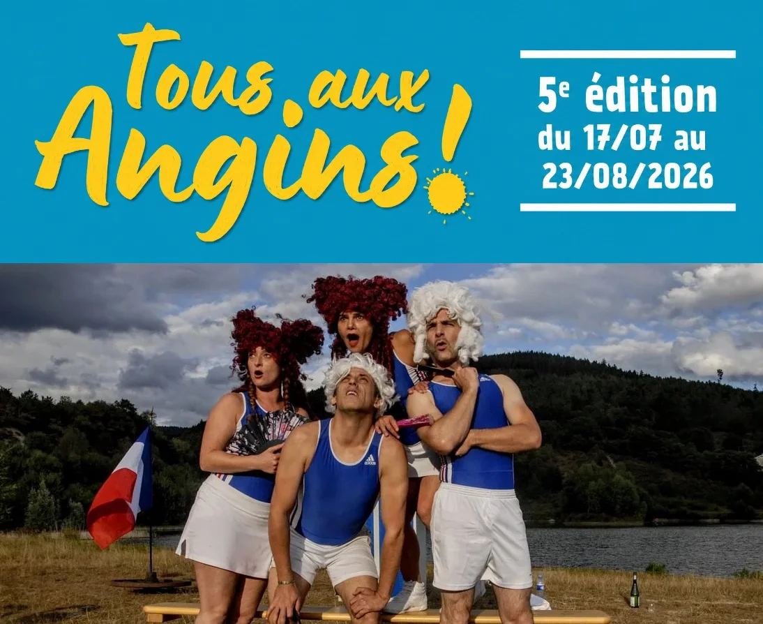 Théâtre : "L'Histoire de France en 1h" (Marathon spectacle millésime 2026 / Tout public) dans le cadre du festival "Tous aux Angins !" – Tannerre-en-Puisaye (Lieu-dit Les Angins / sous chapiteau) (affiche de l’événement)