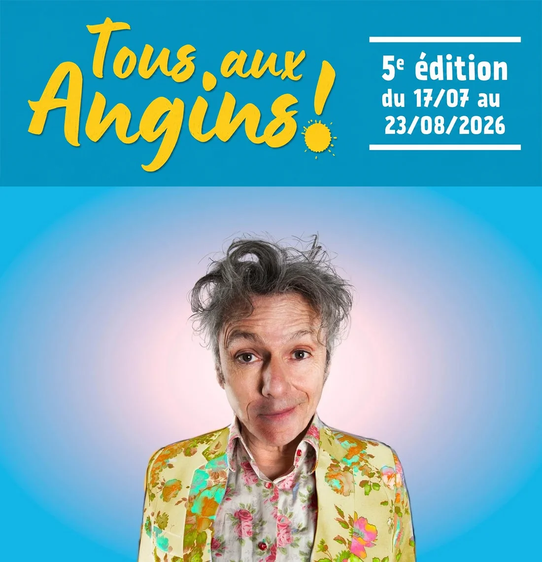 Théâtre : "Bla Bla Land avec l’Agité du vocable" (Seul en scène à caractère drôlatique / Tout public) dans le cadre du festival "Tous aux Angins !" – Tannerre-en-Puisaye (Lieu-dit Les Angins / sous chapiteau) (affiche de l’événement)