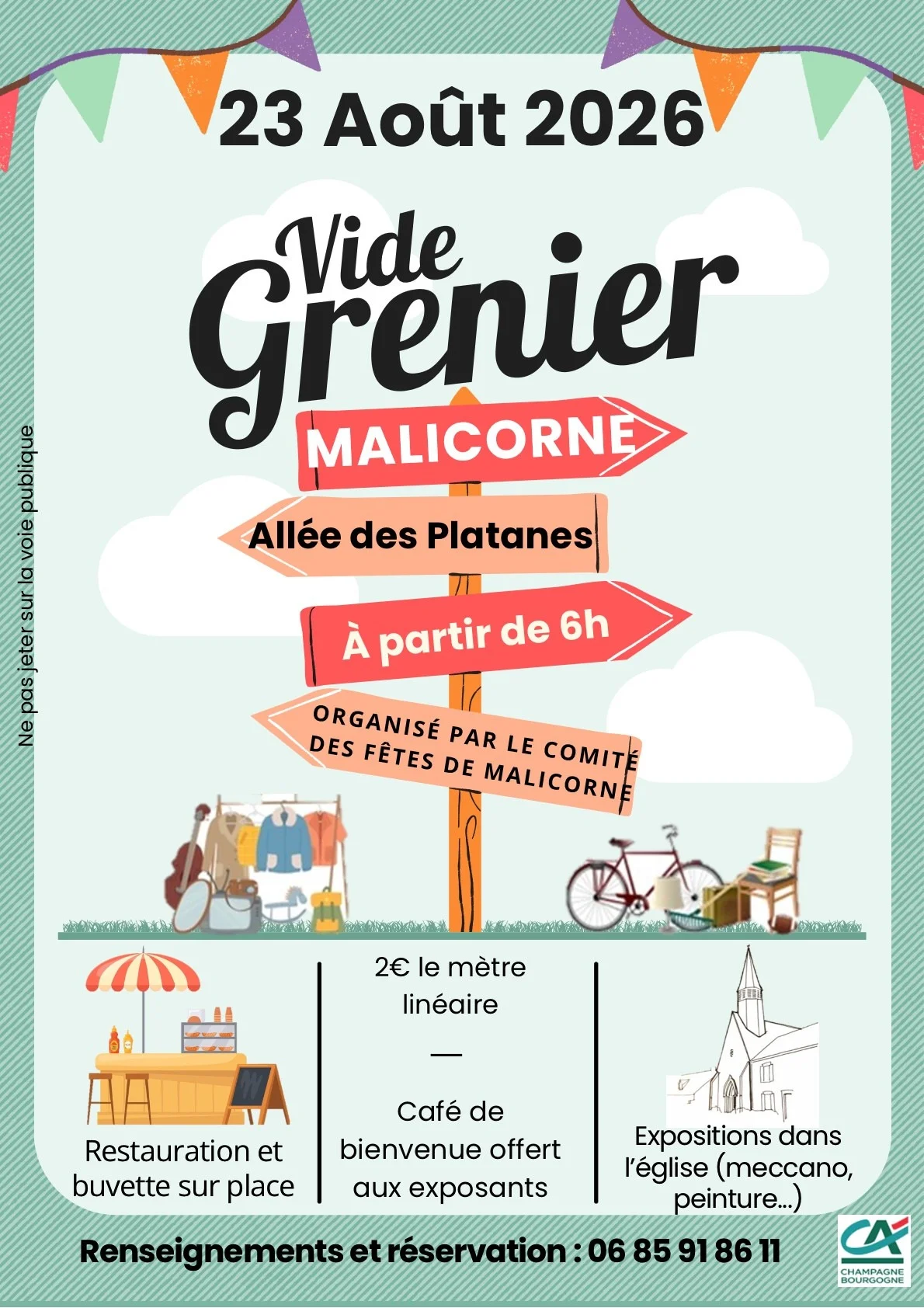 Vide-grenier – Malicorne (Allée des platanes) (affiche de l’événement)