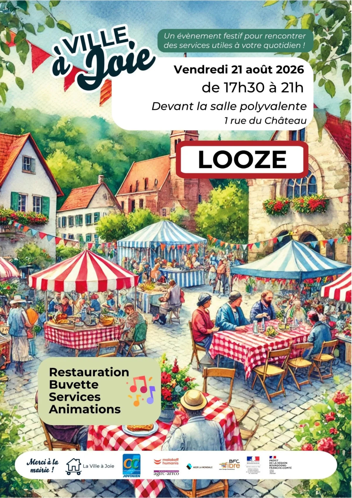 Ville à Joie à Looze – Looze (Devant la salle polyvalente) (affiche de l’événement)