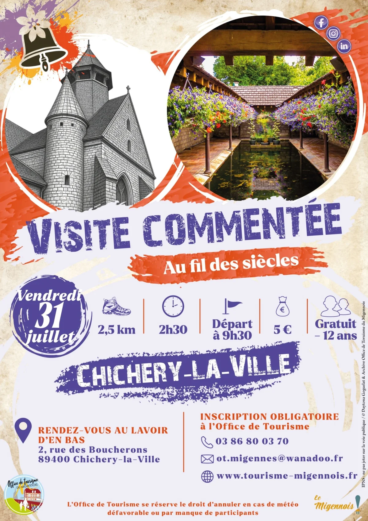 Visite commentée - Au fil des siècles – Chichery-la-ville (Chichery-la-Ville) (affiche de l’événement)